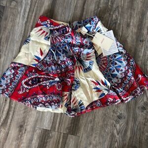 NWT Jucca Red and Blue Women's Skirt sz 42 European
